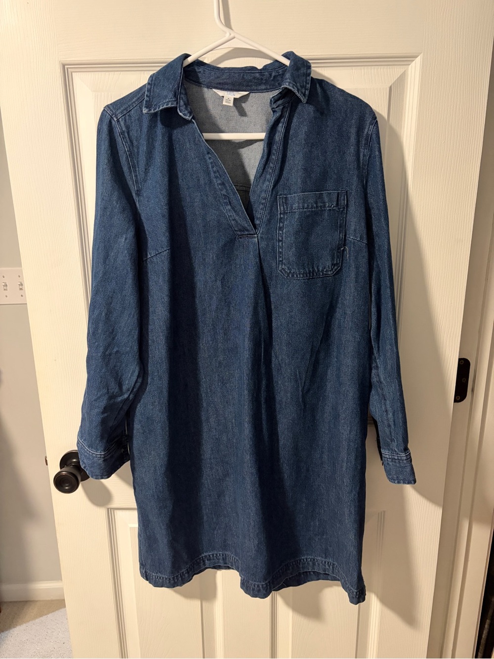 Time and Tru Denim Shirt Dress - Indigo Blue
